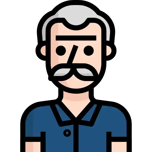 ico idoso bigode e cabelo branco
